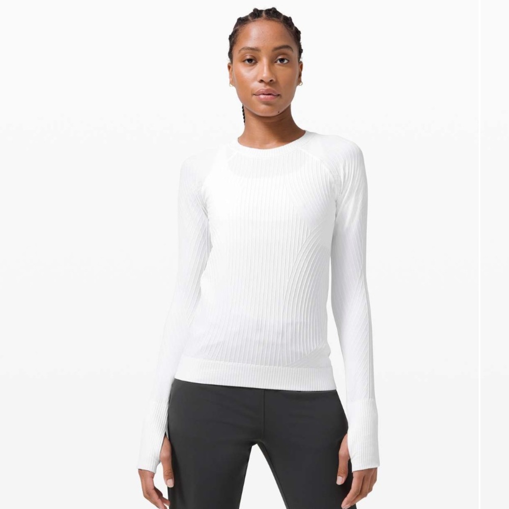 Lululemon - Rest Less Pullover in white, size 4